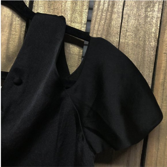 Rachel Roy Button Down Black Crepe  Dress NWT - Picture 6 of 8